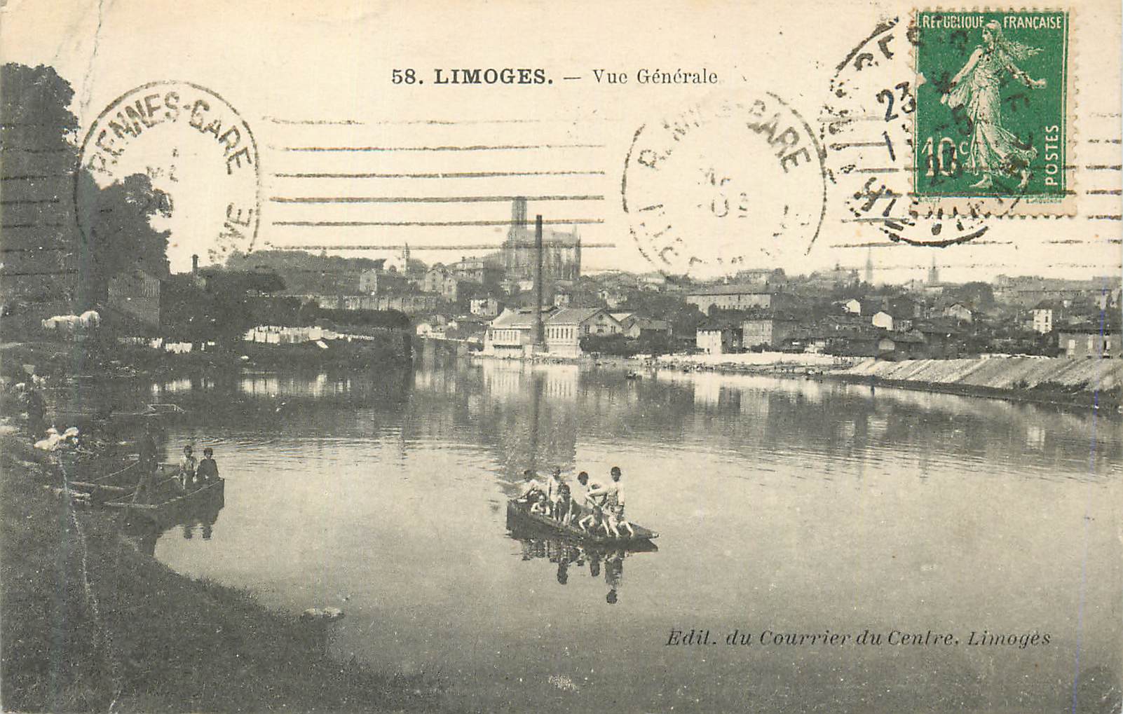 CPA Limoges Vue generale Militaria