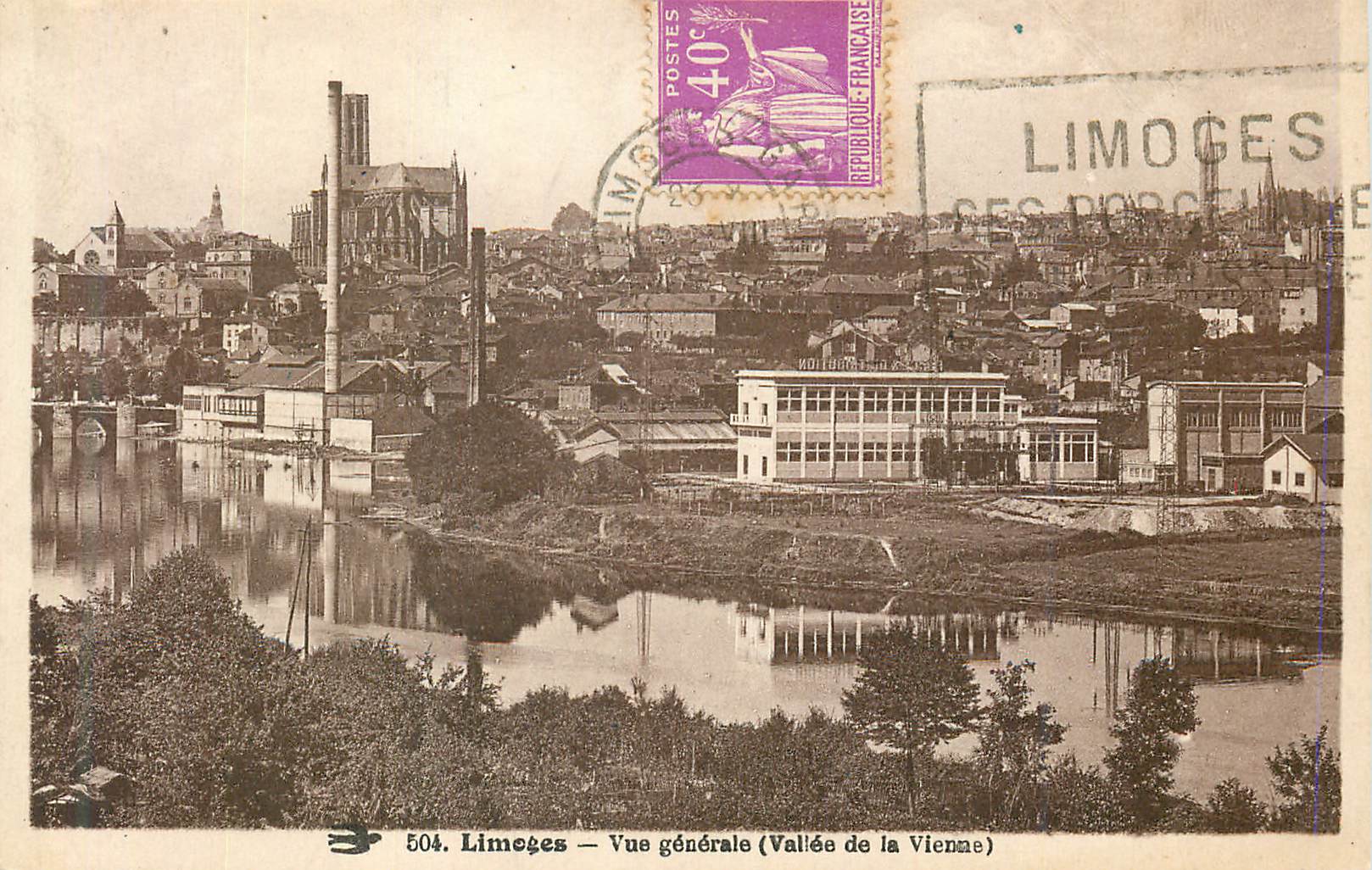 CPA Limoges Vue generale Vallee de la Vienae