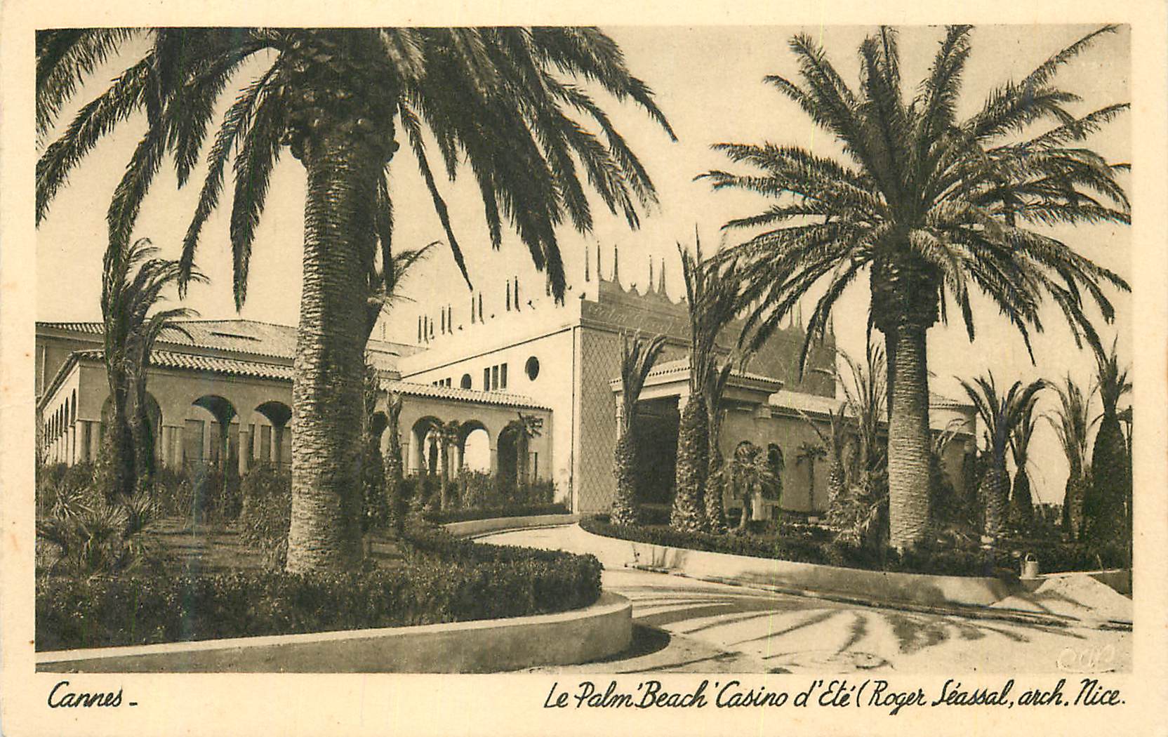 CPA Cannes Le Palm Beach Casino d Ete Roger Seasal arch Nice