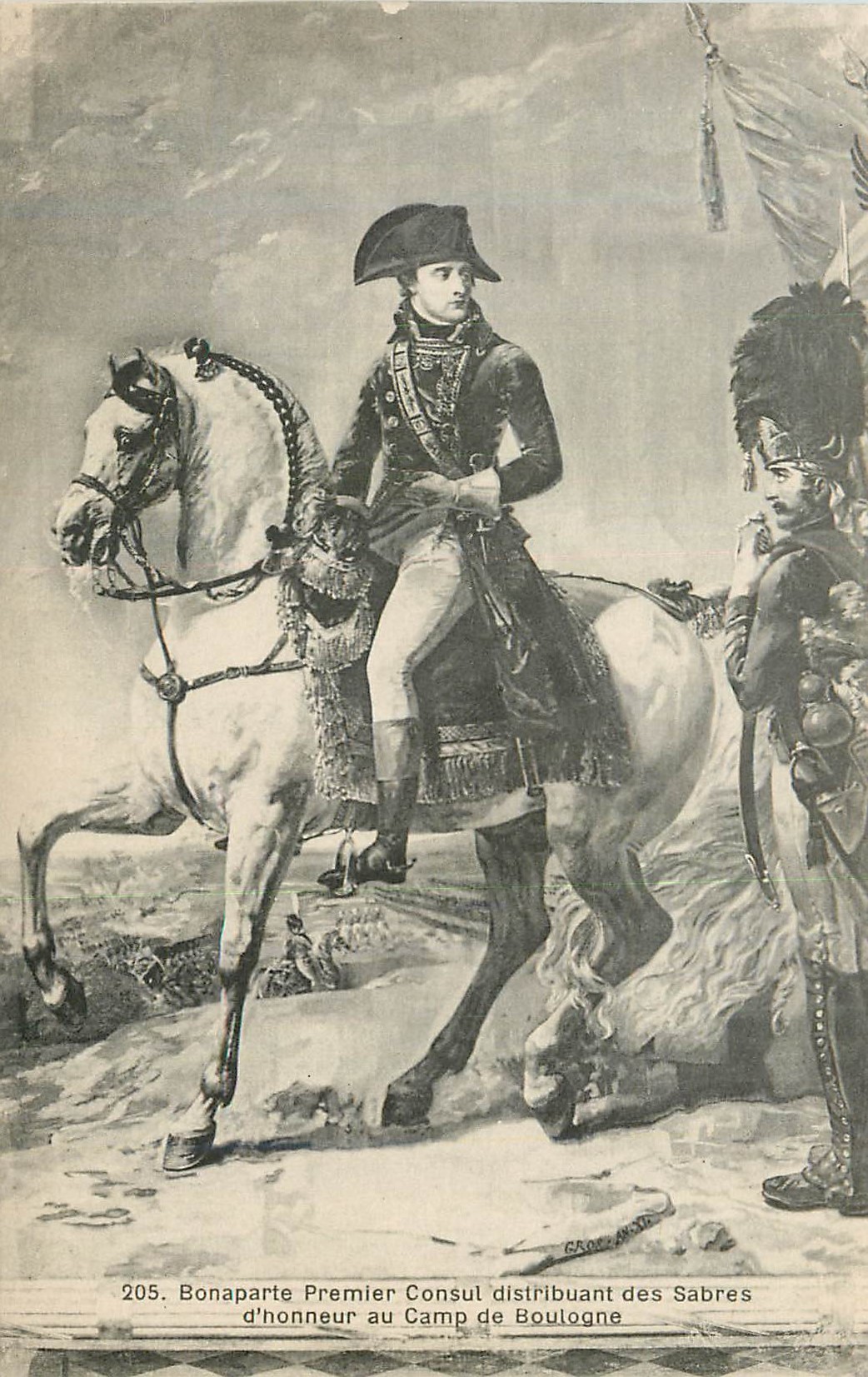 CPA Bonaparte Premier Consul distribuant des Sabres d honneur au Camp de Boulogne Napoleon 1er
