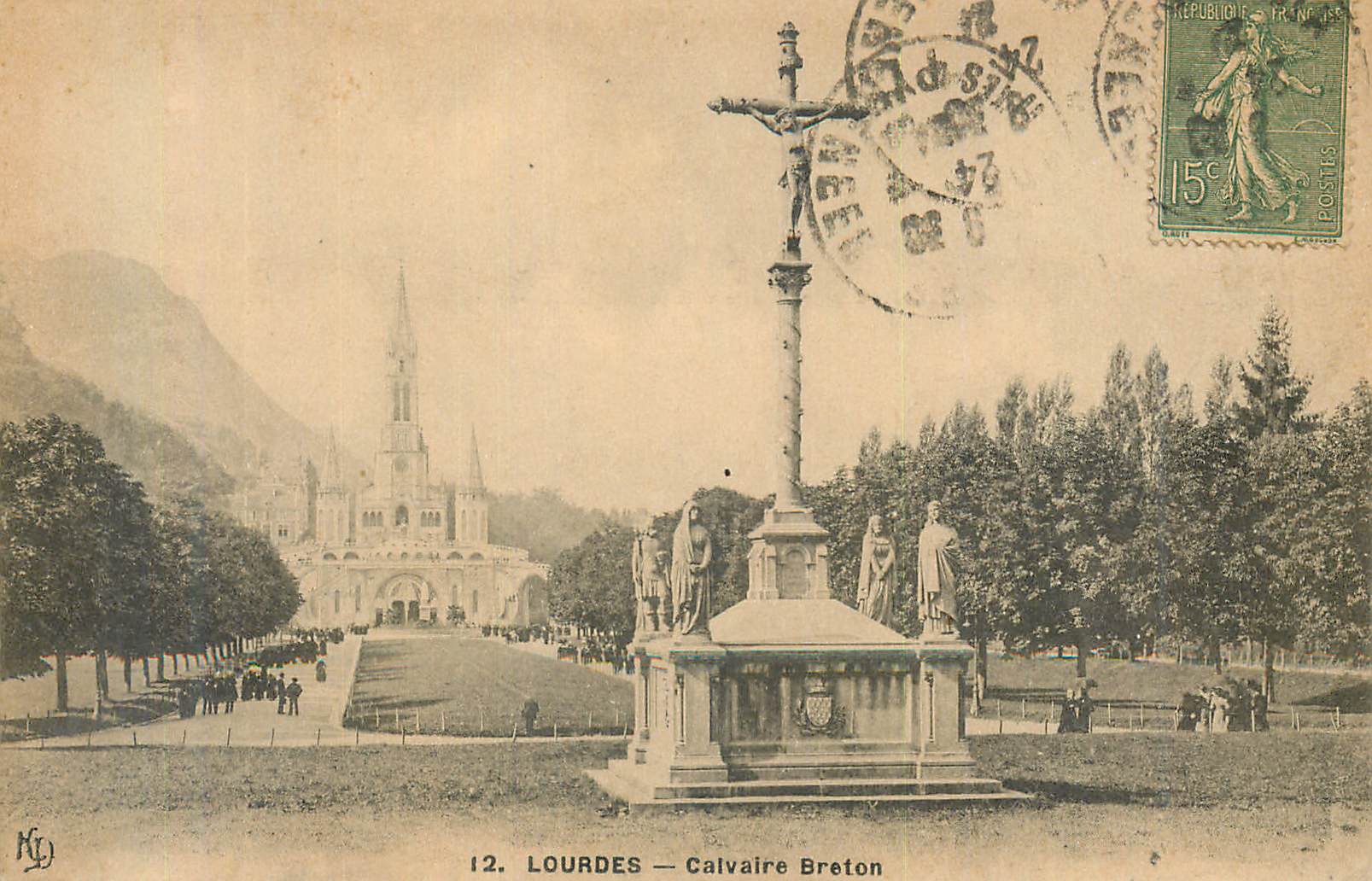 CPA Lourdes Calvaire Breton