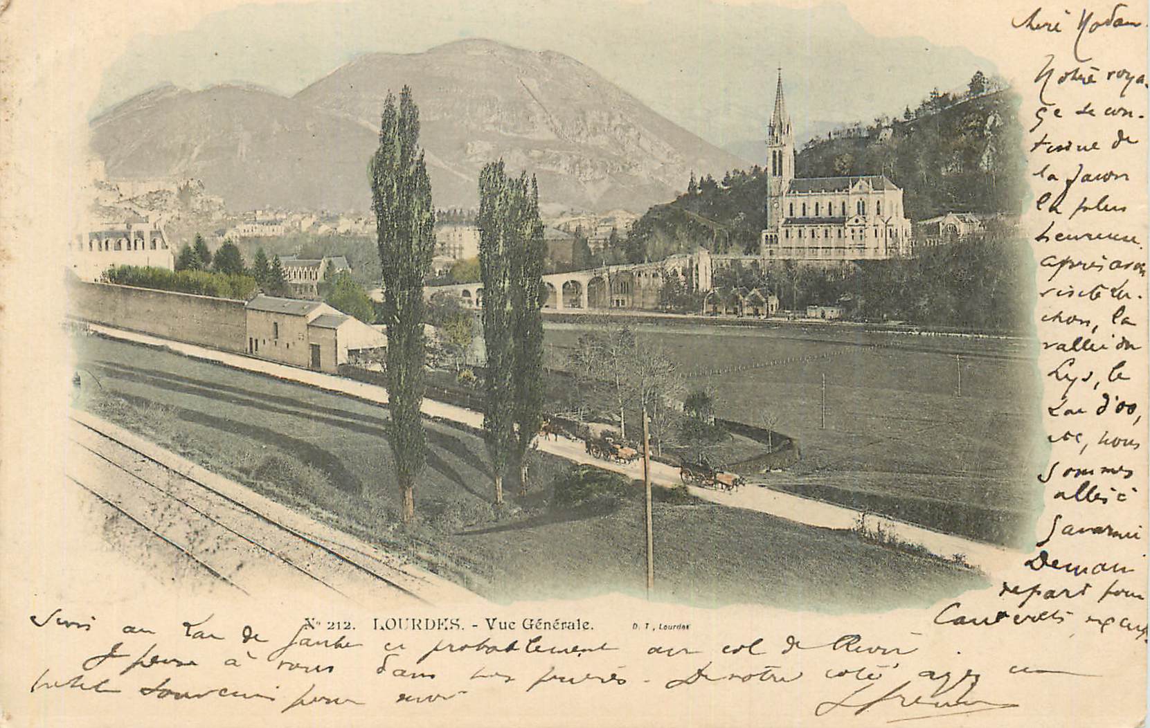 CPA Lourdes Vue Generale (carte 1900)