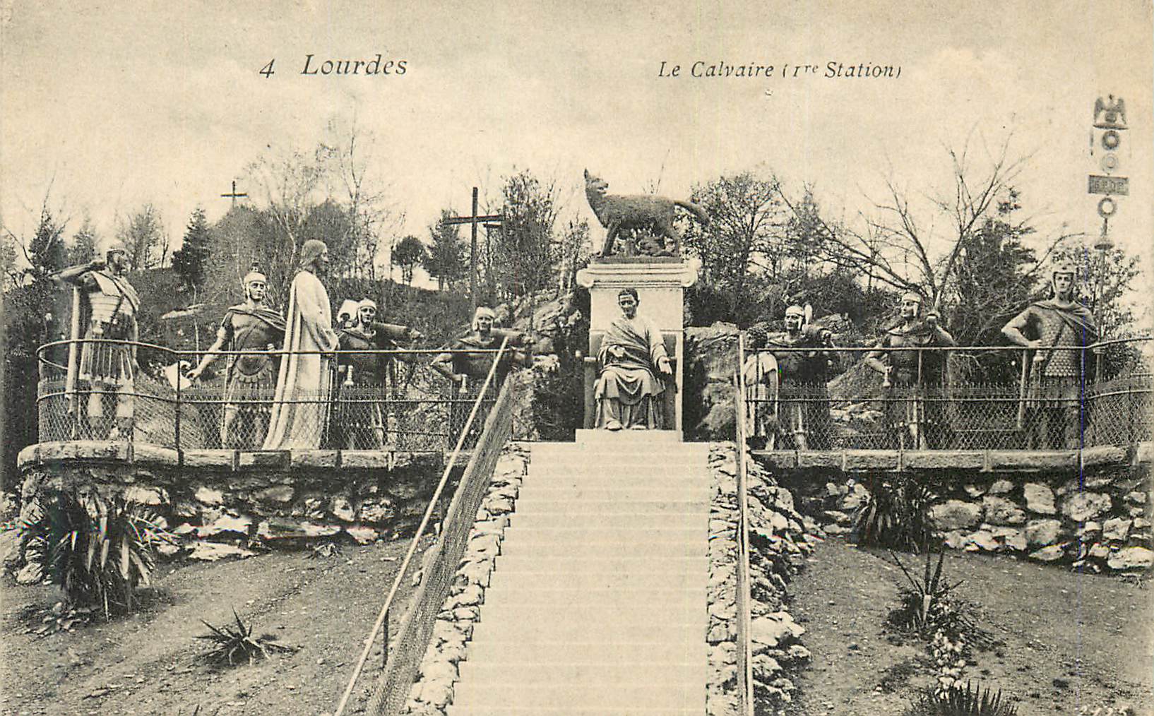 Lourdes — Le Calvaire (1re Station) — Éditeur : L. G. & Cie, n°4