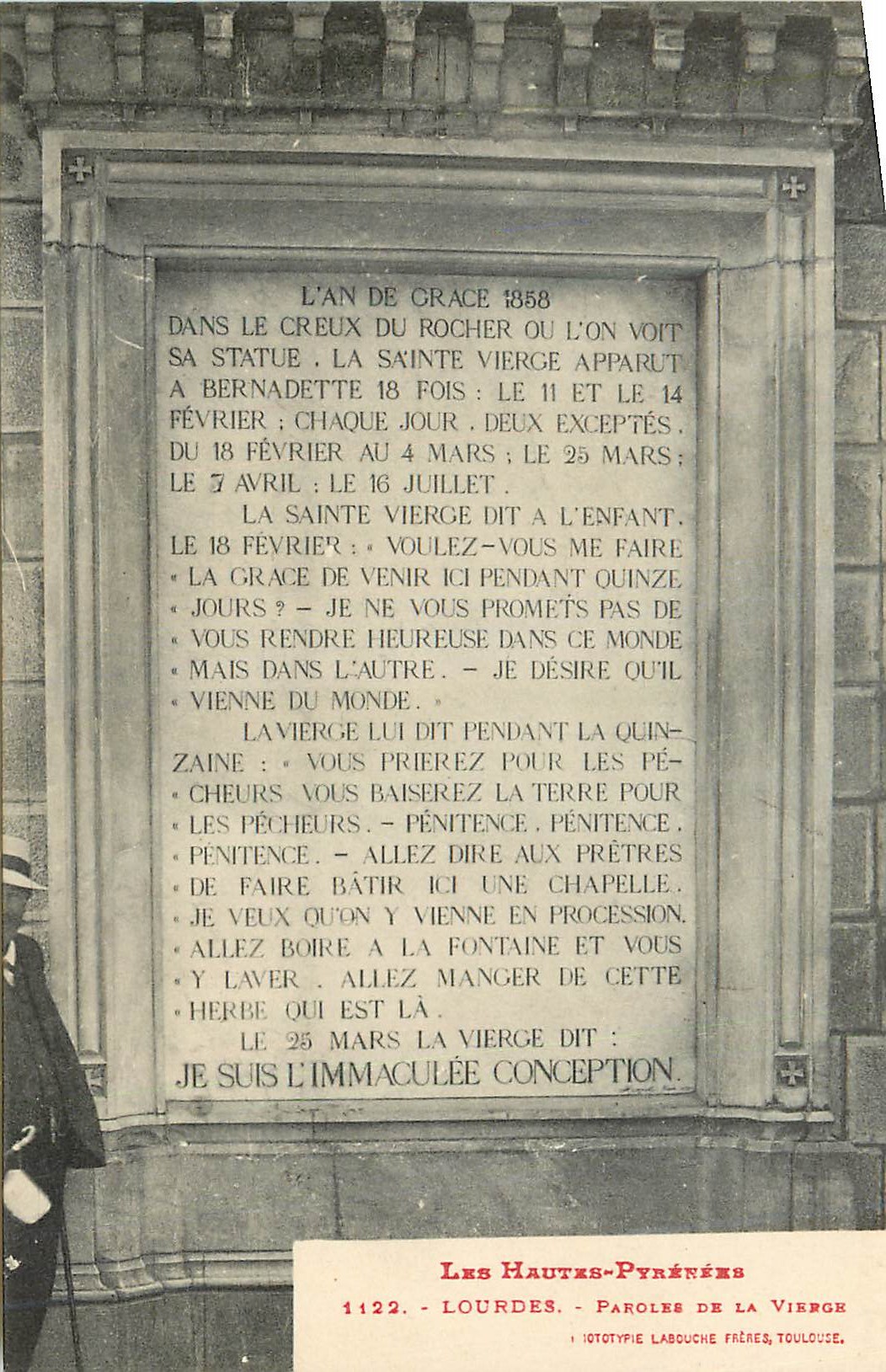 CPA Les Hautes Pyrenees Lourdes Parolle de la Vierge