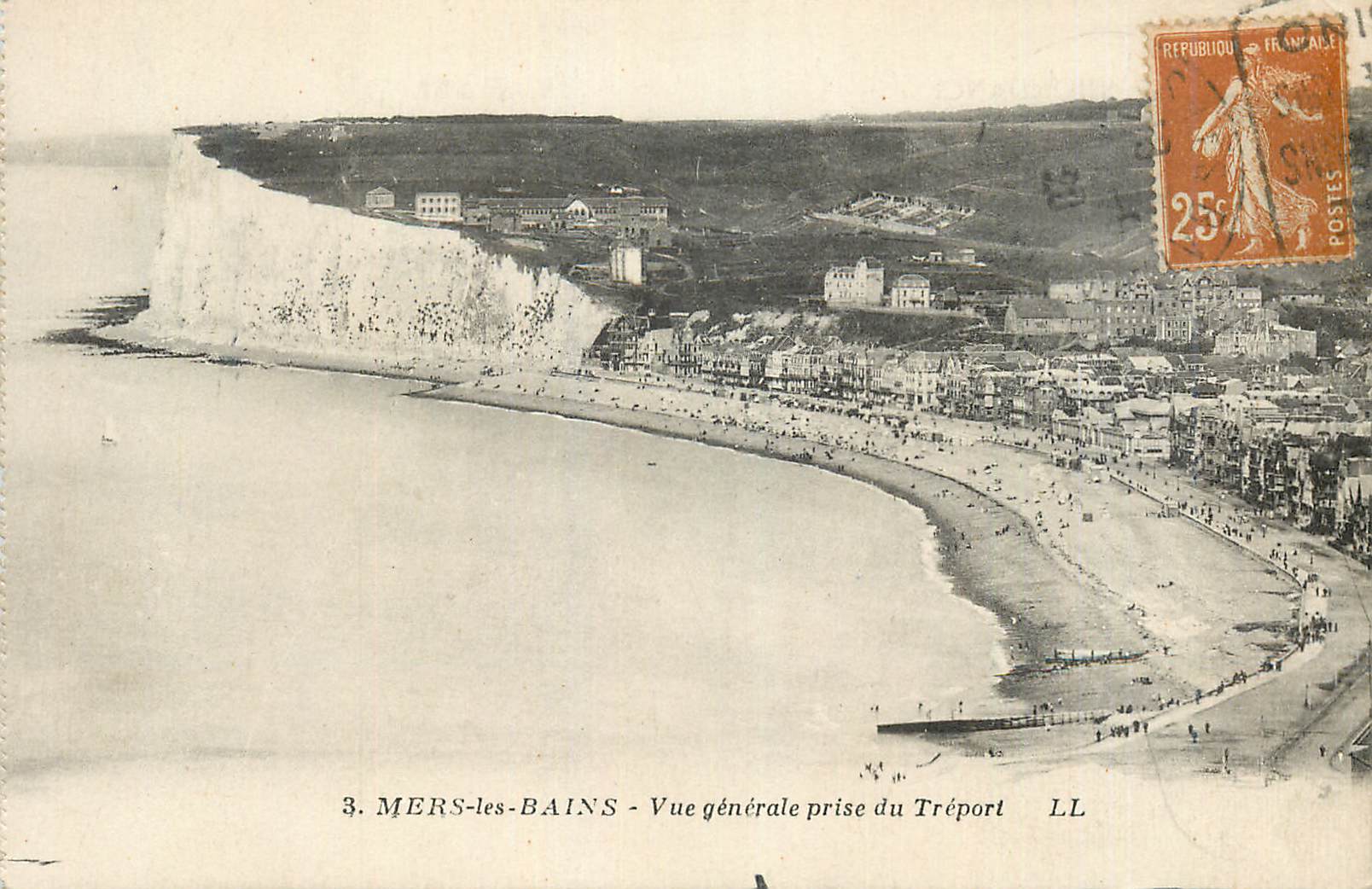 CPA Mers les Bains Vue generale prise du Treport