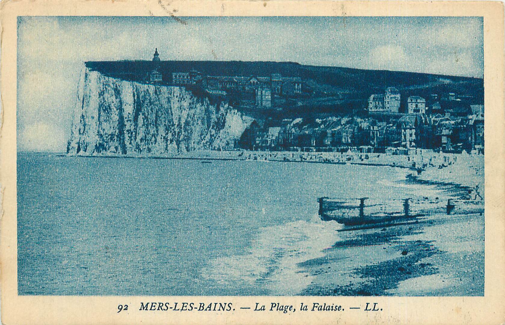 CPA Mers les Bains La Plage la Falaise