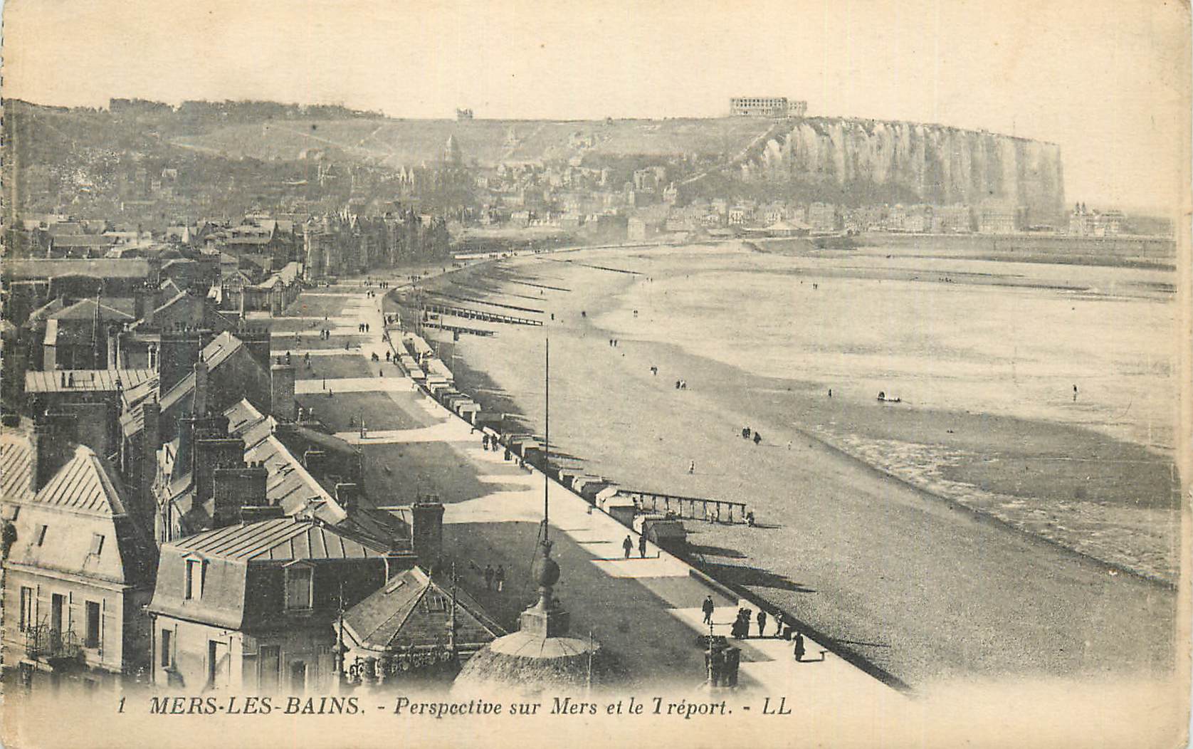 CPA Mers les Bains Perspective sur Mers et le Treport