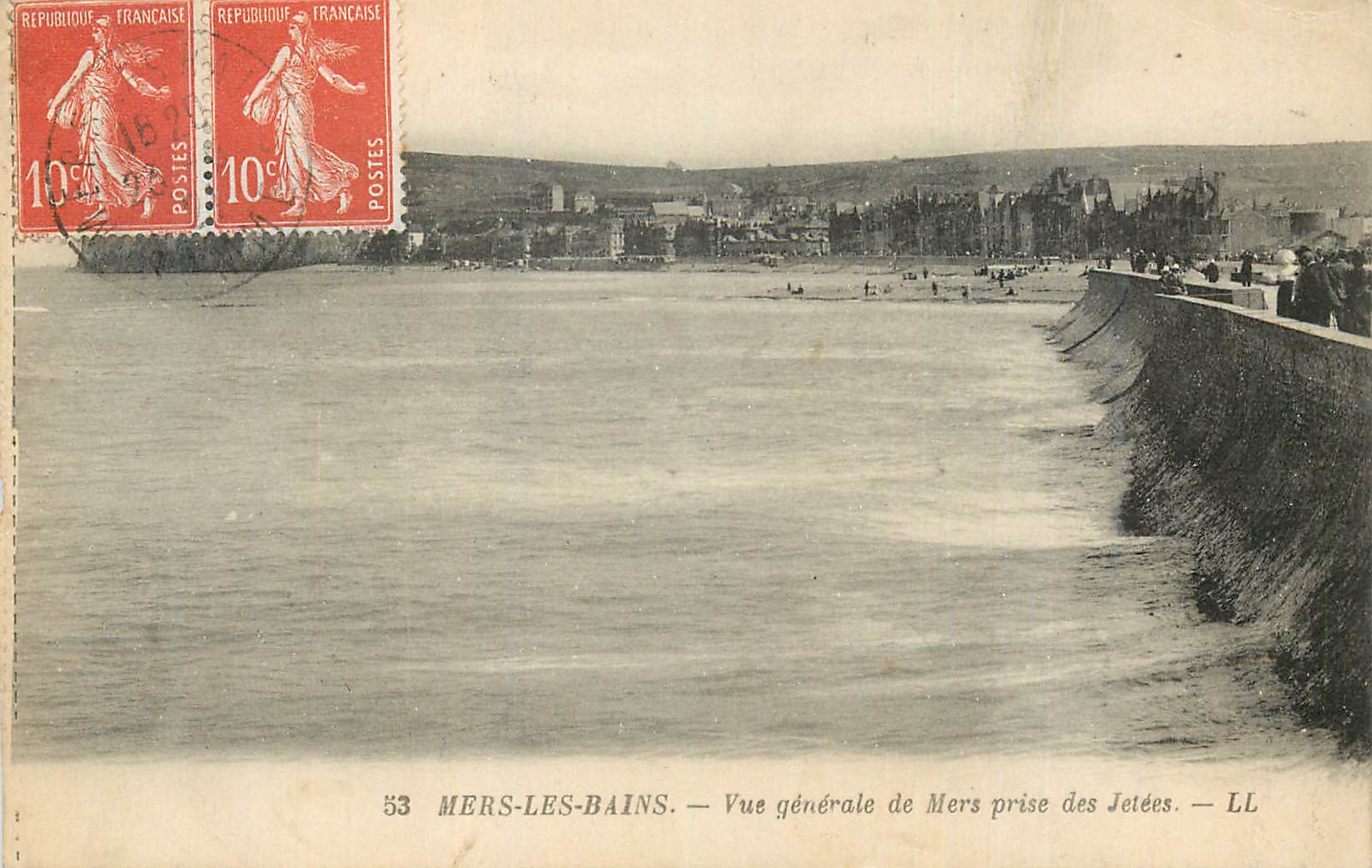 CPA Mers les Bains VUe generale de Mers prise des Jetees