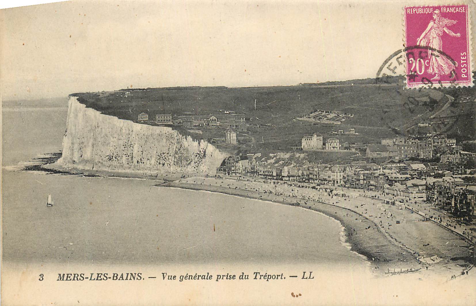 CPA Mers les Bains Vue generale prise du Treport