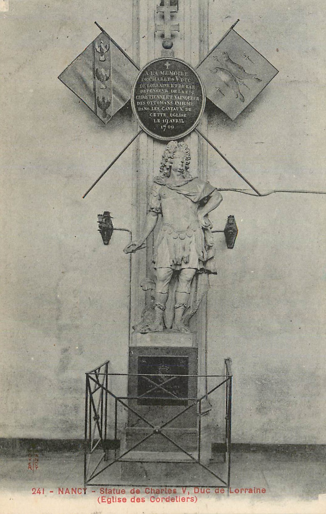 CPA Nancy Statue Charles V Duc de Loraine Eglise des Cordeliers
