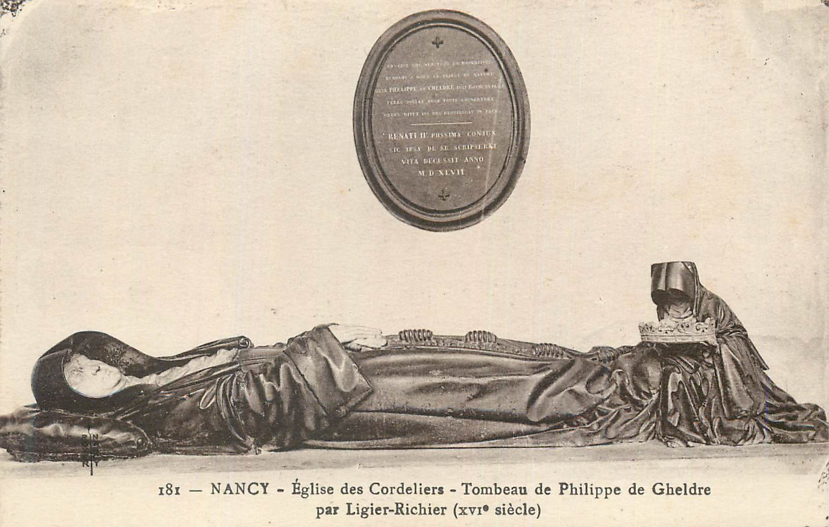 CPA Nancy Eglise des Cordeliers Tombeau de Philippe de Gheldre par Ligier Richier xvi siecle