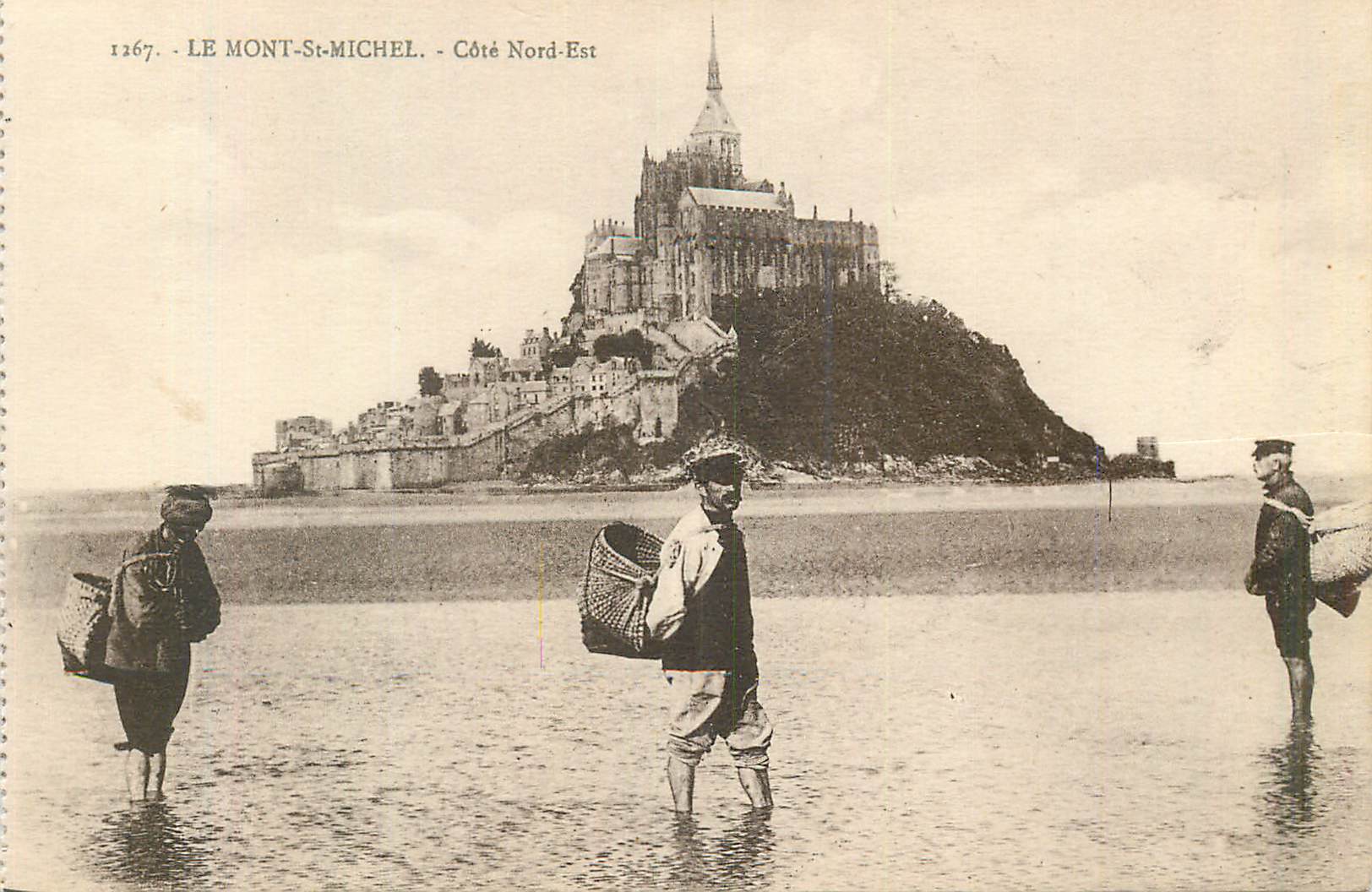 CPA Le Mont Saint Michel Cote Nord Est Peche Pecheurs