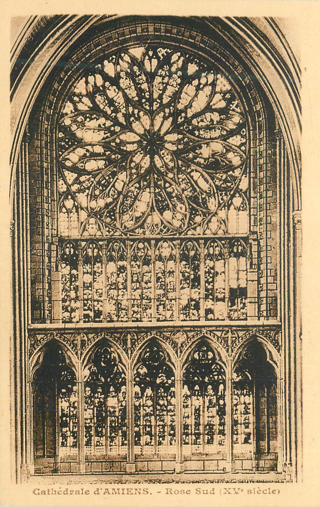 CPA Cathedrale d Amiens Rose sud xv siecle Collection de la Cathedrale d Amiens