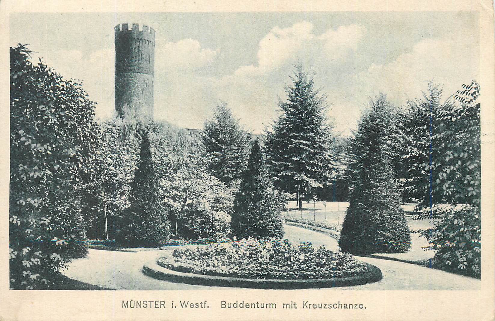 CPA Munster i Westf Buddenturm mit Kreuzschanze