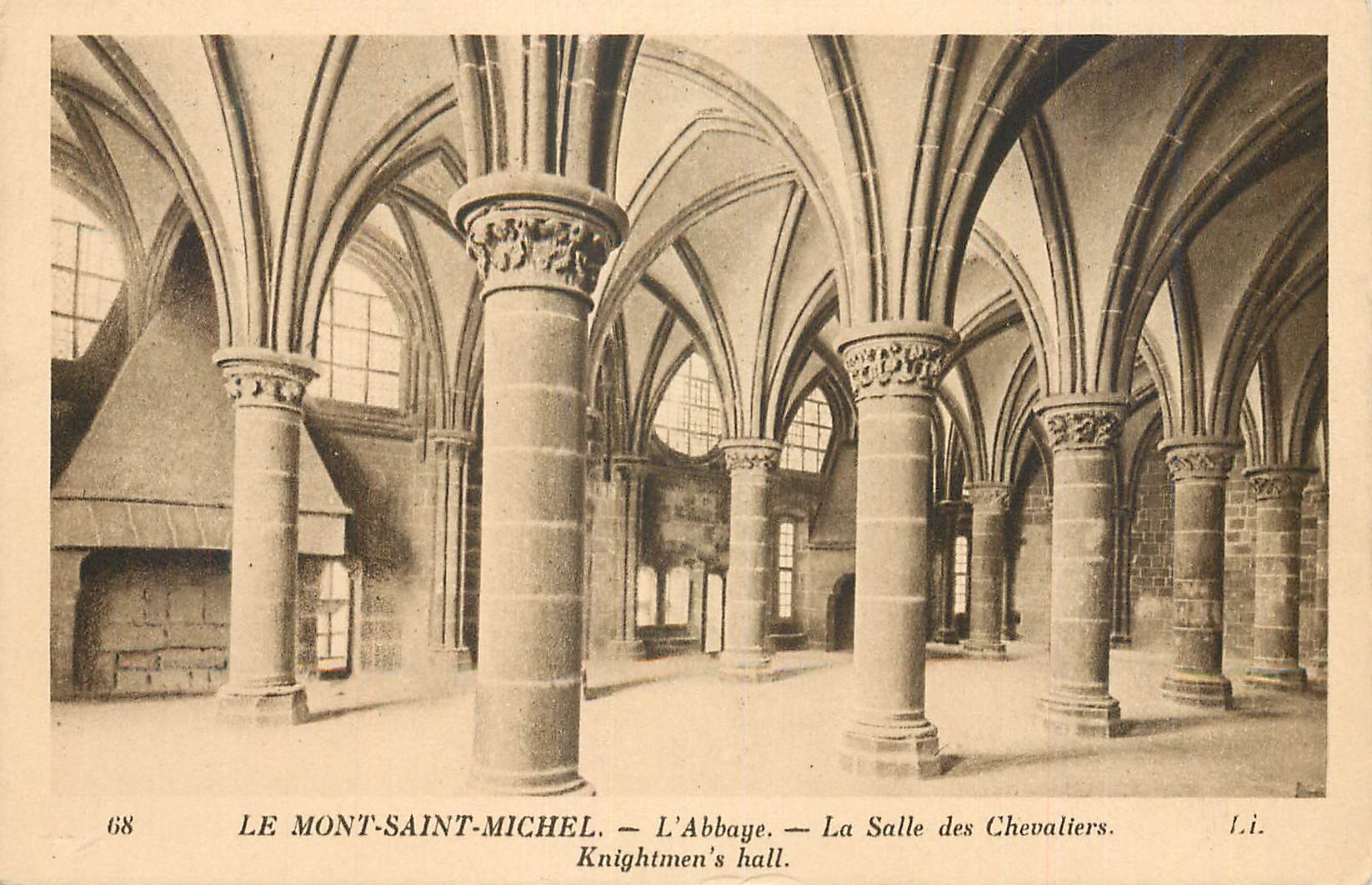 Le Mont-Saint-Michel — L'Abbaye — La Salle des Chevaliers