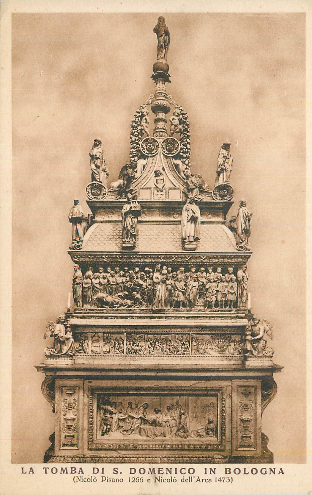 CPA La Tomba du S Domenico in Bologna Nicolo Pisano Nicolo dell Arca