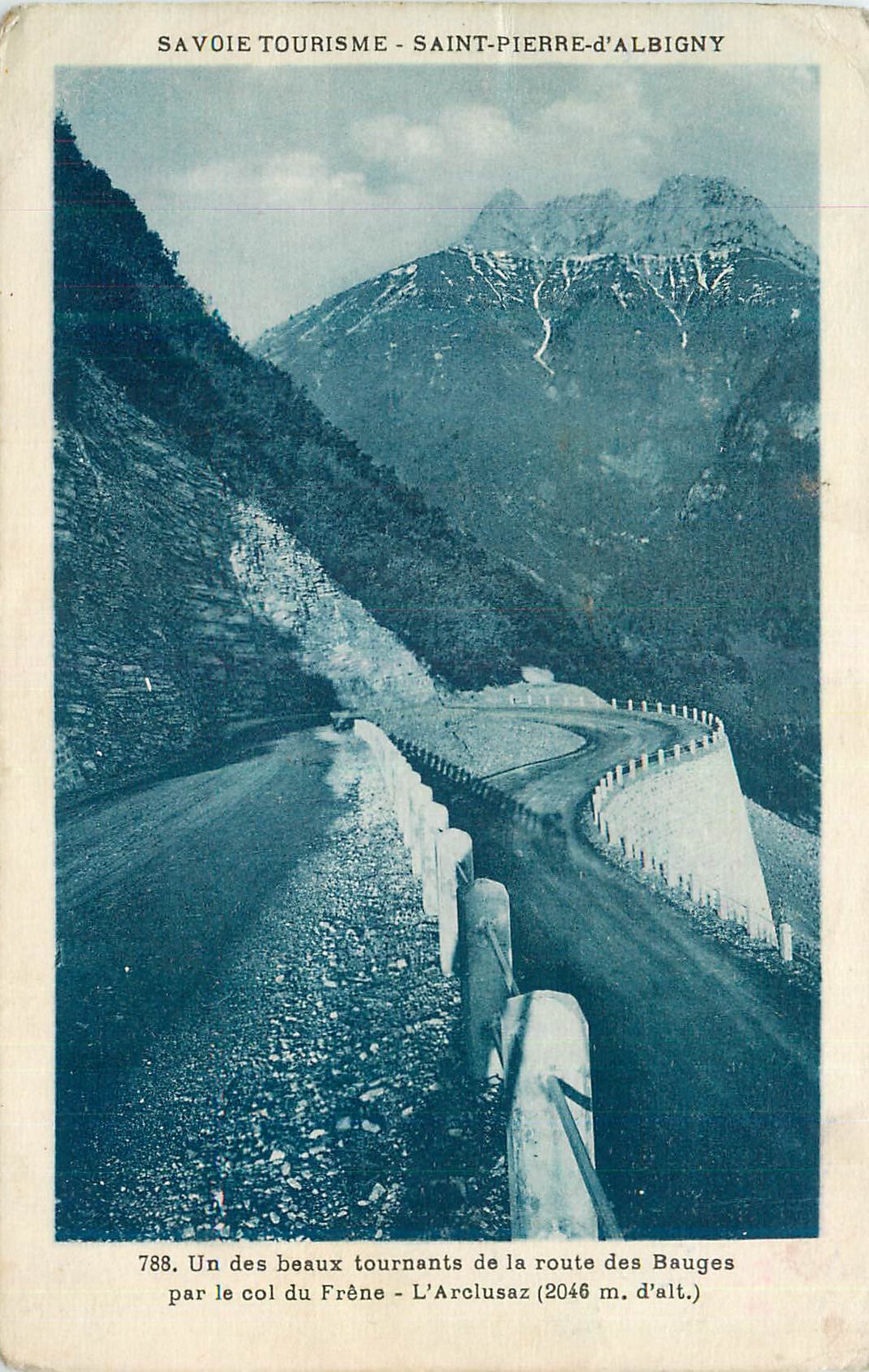CPA Savoie Tourisme Saint Pierre d Albigny Un des beaux tournants de la route des Bauges par le col du Frene L Arclusaz