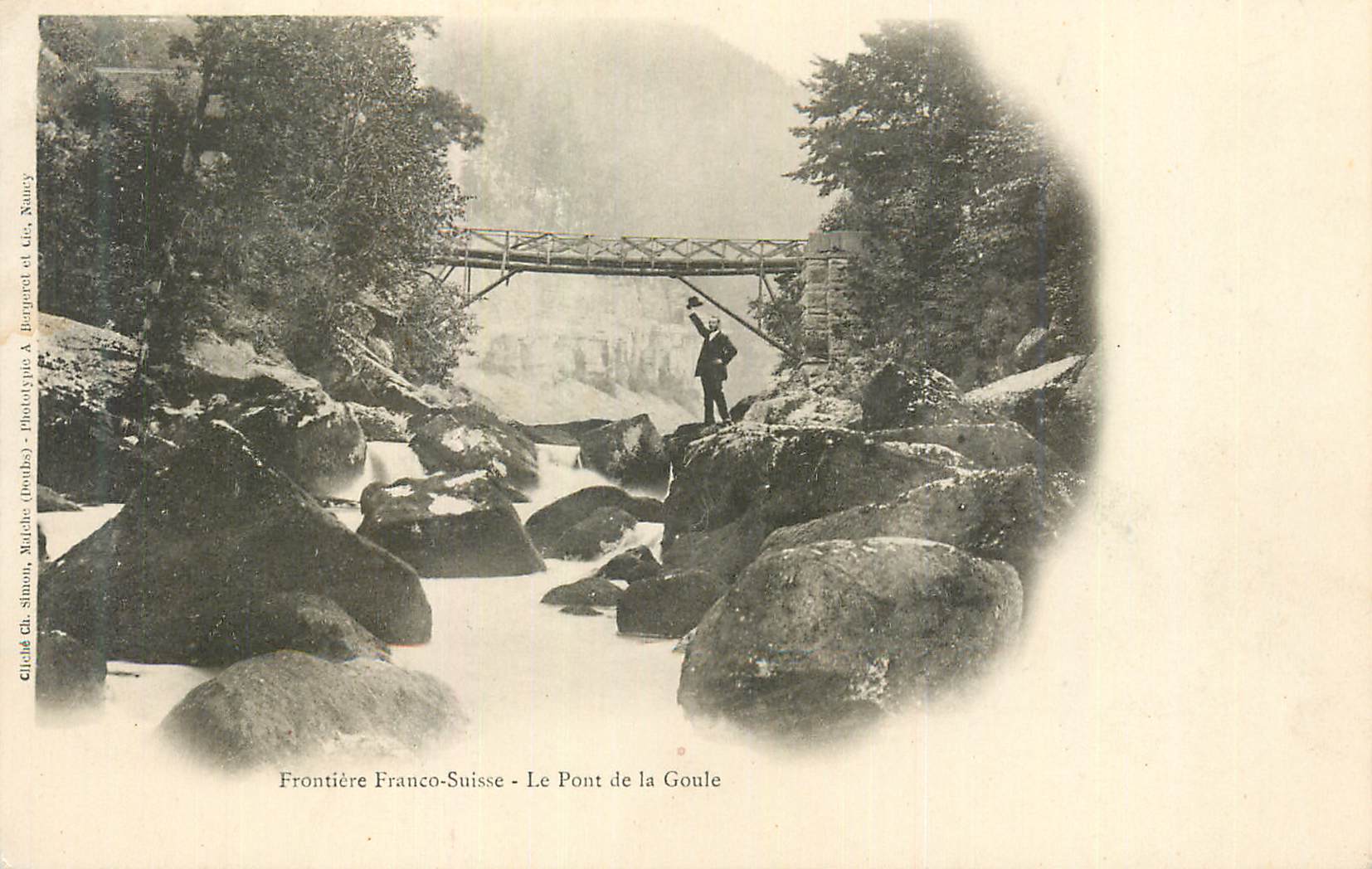 Frontière Franco-Suisse - Le Pont de la Goule — Phototypie A. Barperey & Cie, Nancy