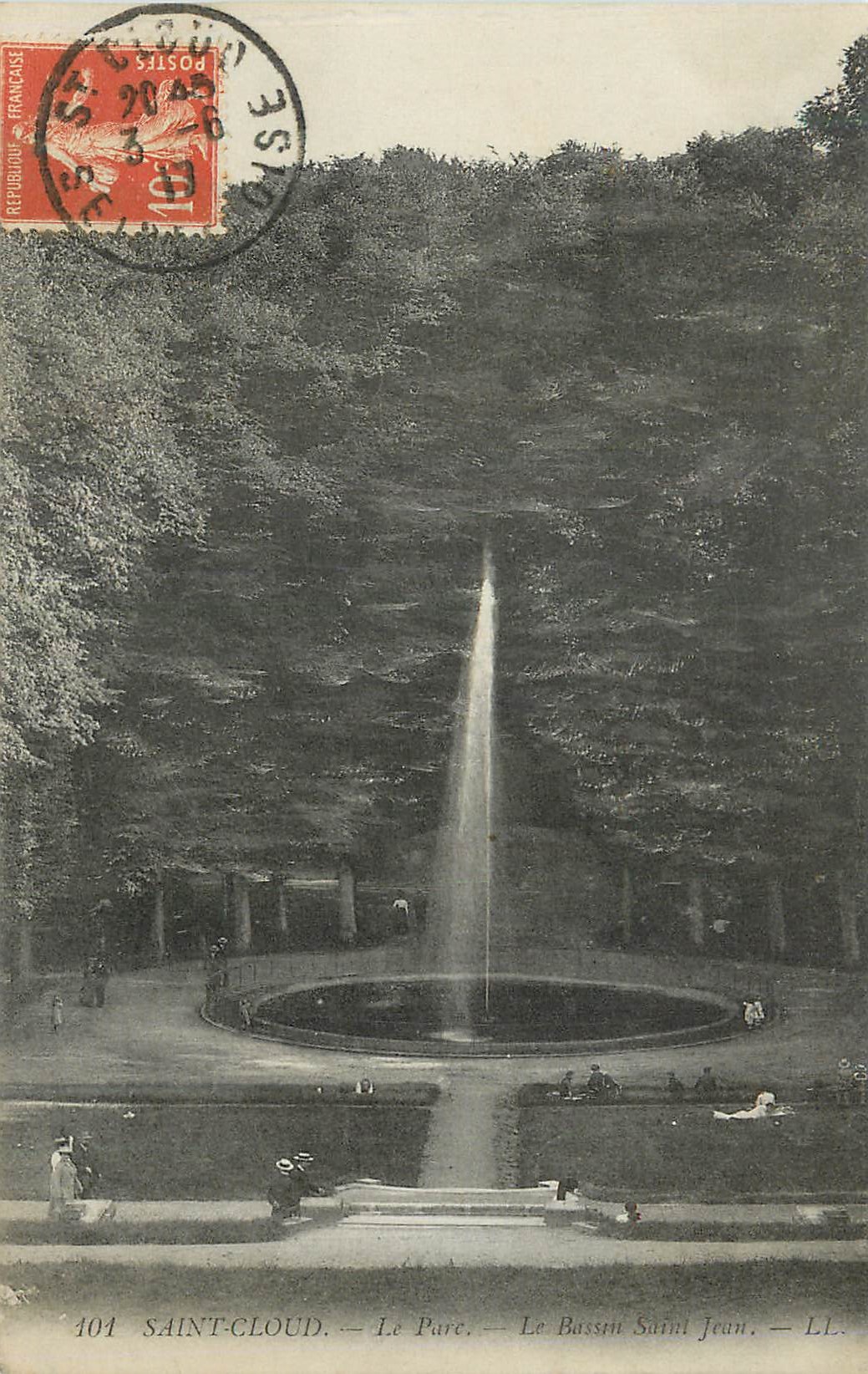 CPA Saint Cloud Le Parc Le Bassin Saint Jean