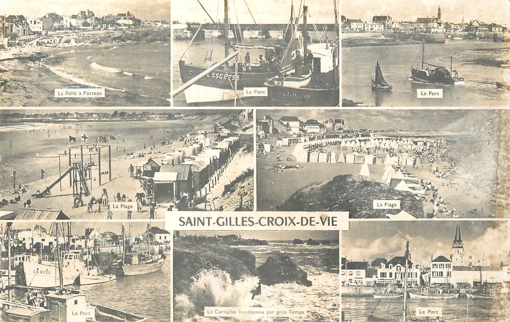 Saint-Gilles-Croix-de-Vie — Vue panoramique des principaux sites — Éditeur non identifié