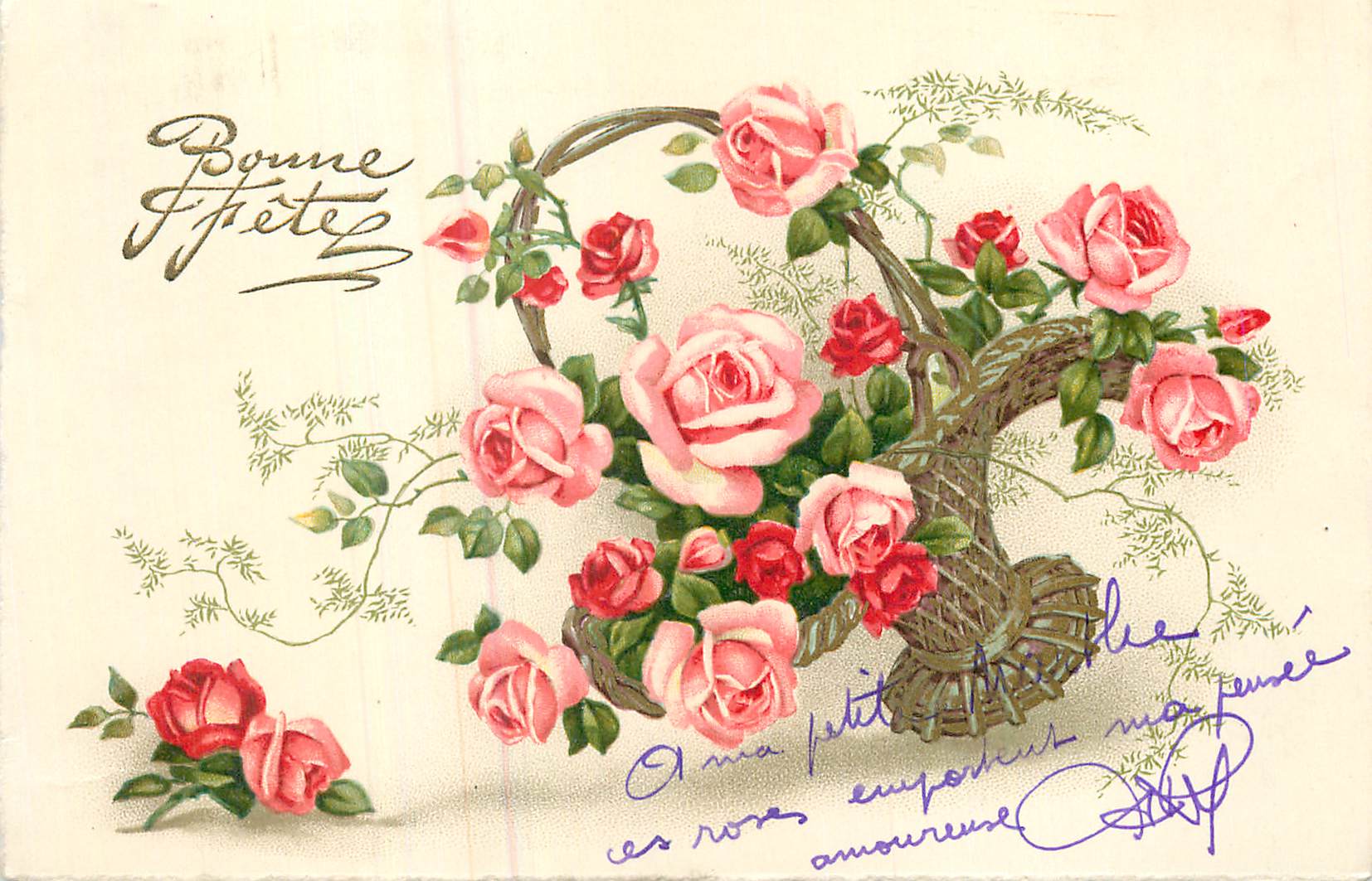 CPA Bonne Fete Fleurs