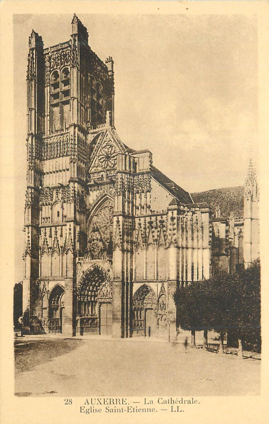 CPA Auxerre La Cathedrale Eglise Saint Etienne