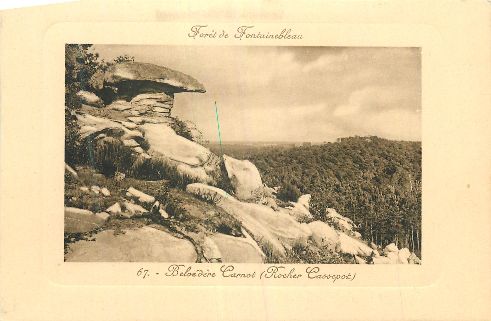 Belvedere Carnot (Rocher Cassepot) — Foresta di Fontainebleau — serie 67