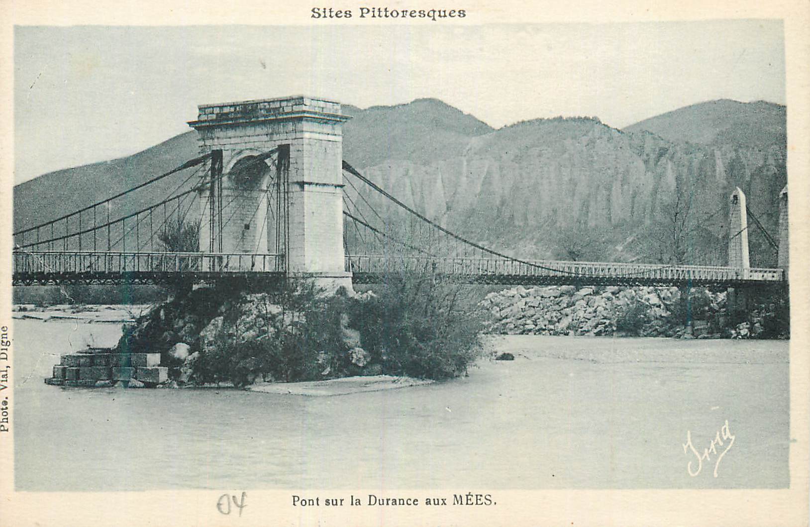 Pont sur la Durance aux Mées — Sites Pittoresques — Jung