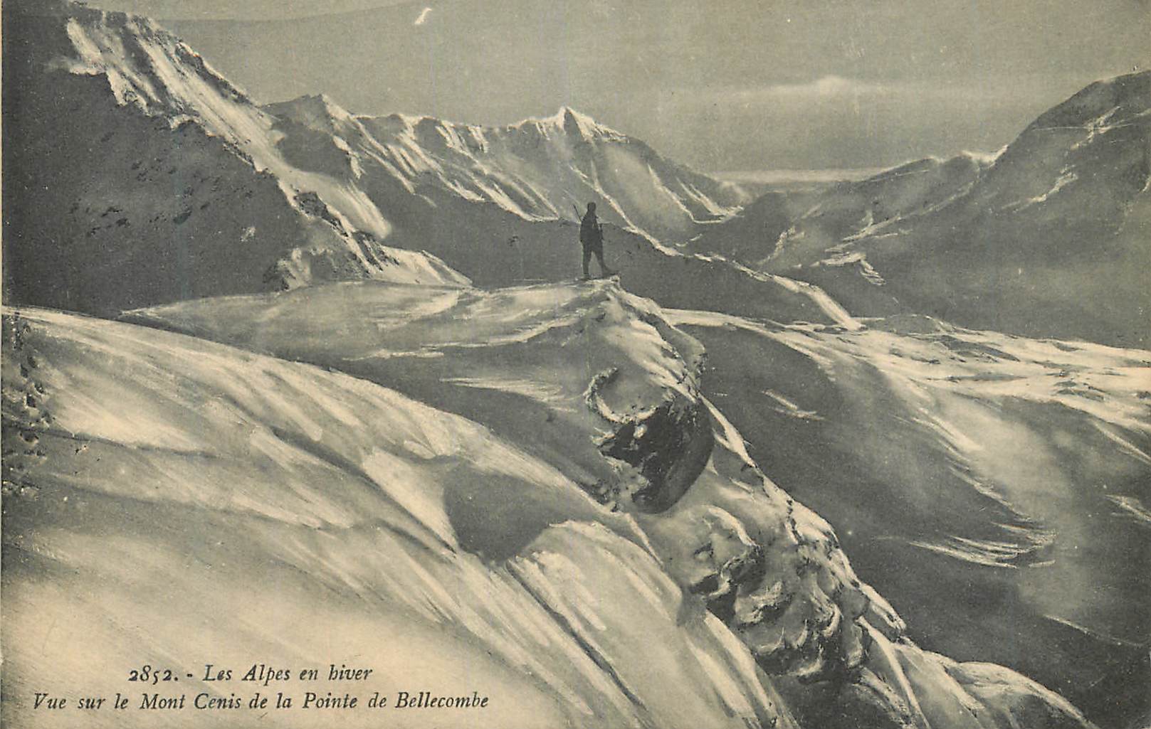 Vue sur le Mont Cenis de la Pointe de Bellecombe — Les Alpes en hiver — n° 2852
