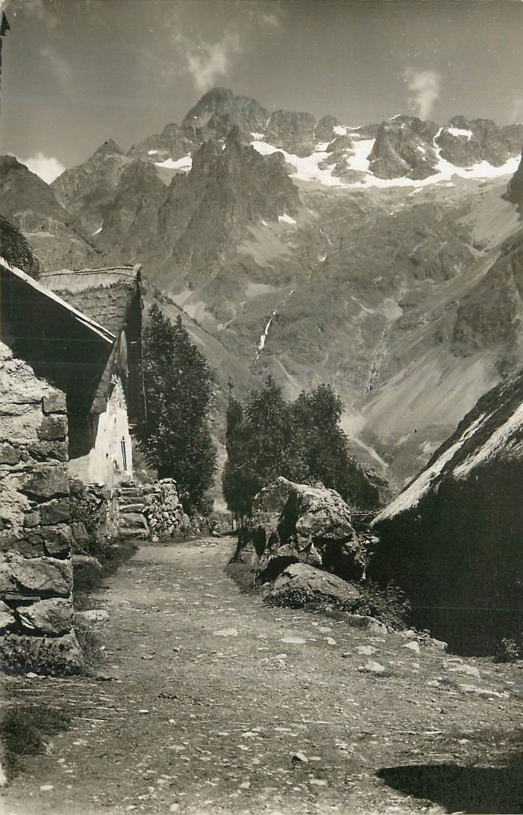 Tal von Chamonix — Panoramablick — Unbekannter Verleger