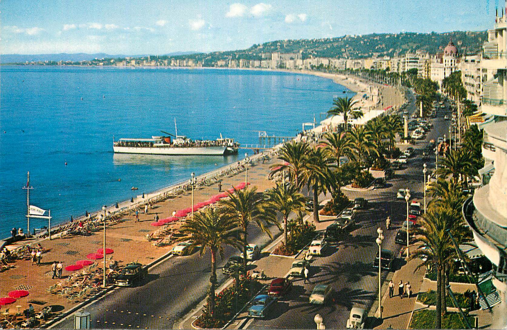 CPM Nice La Promenade des Anglais vue prise de l Hotel Ruhl La Gallus au depart d une promenade en mer