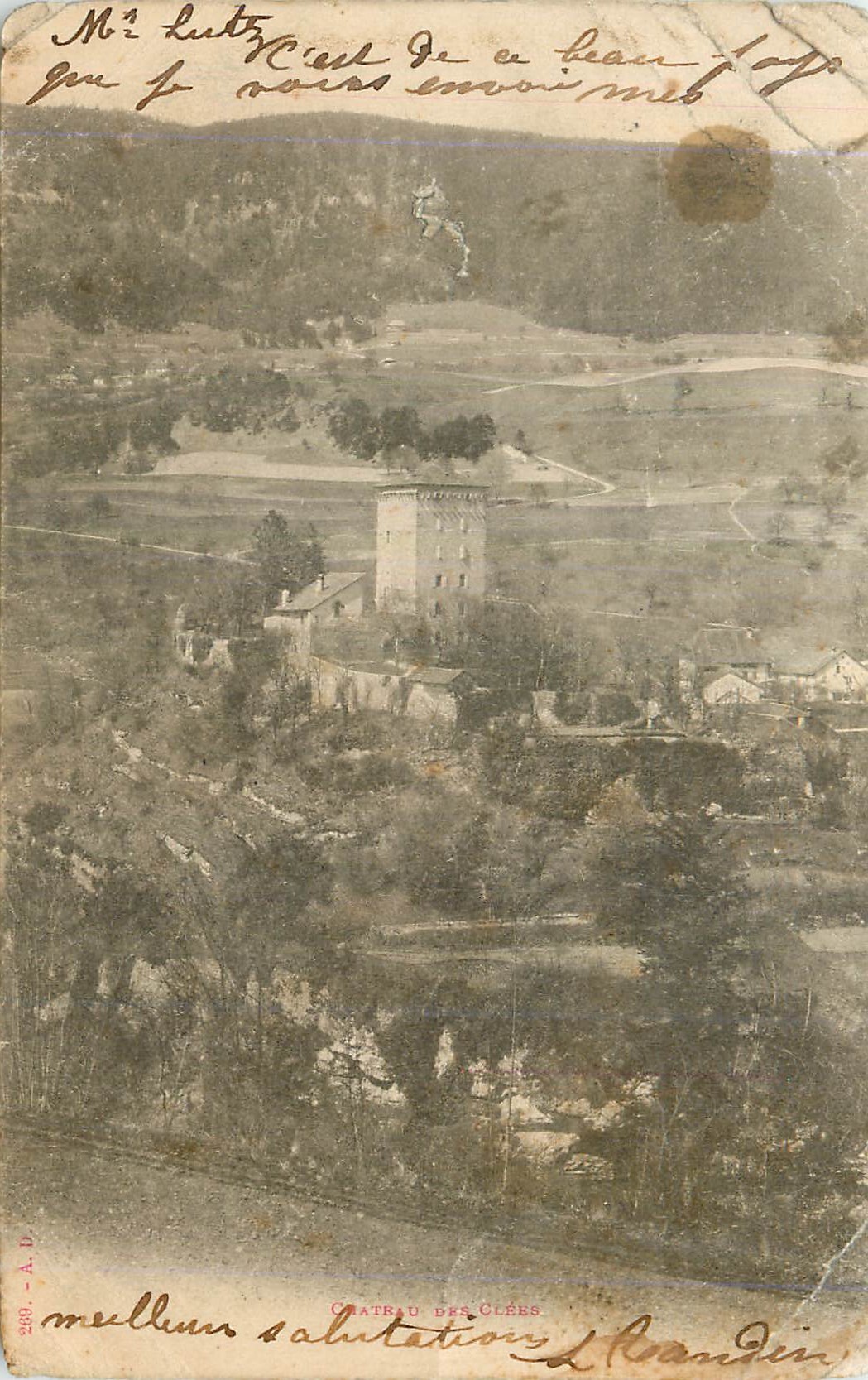 Château des Clées — vue panoramique — A.D. (éditeur)