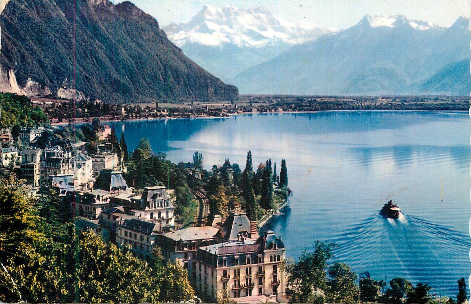 CPM Territet Montreux Vue generale et les dents du Midi