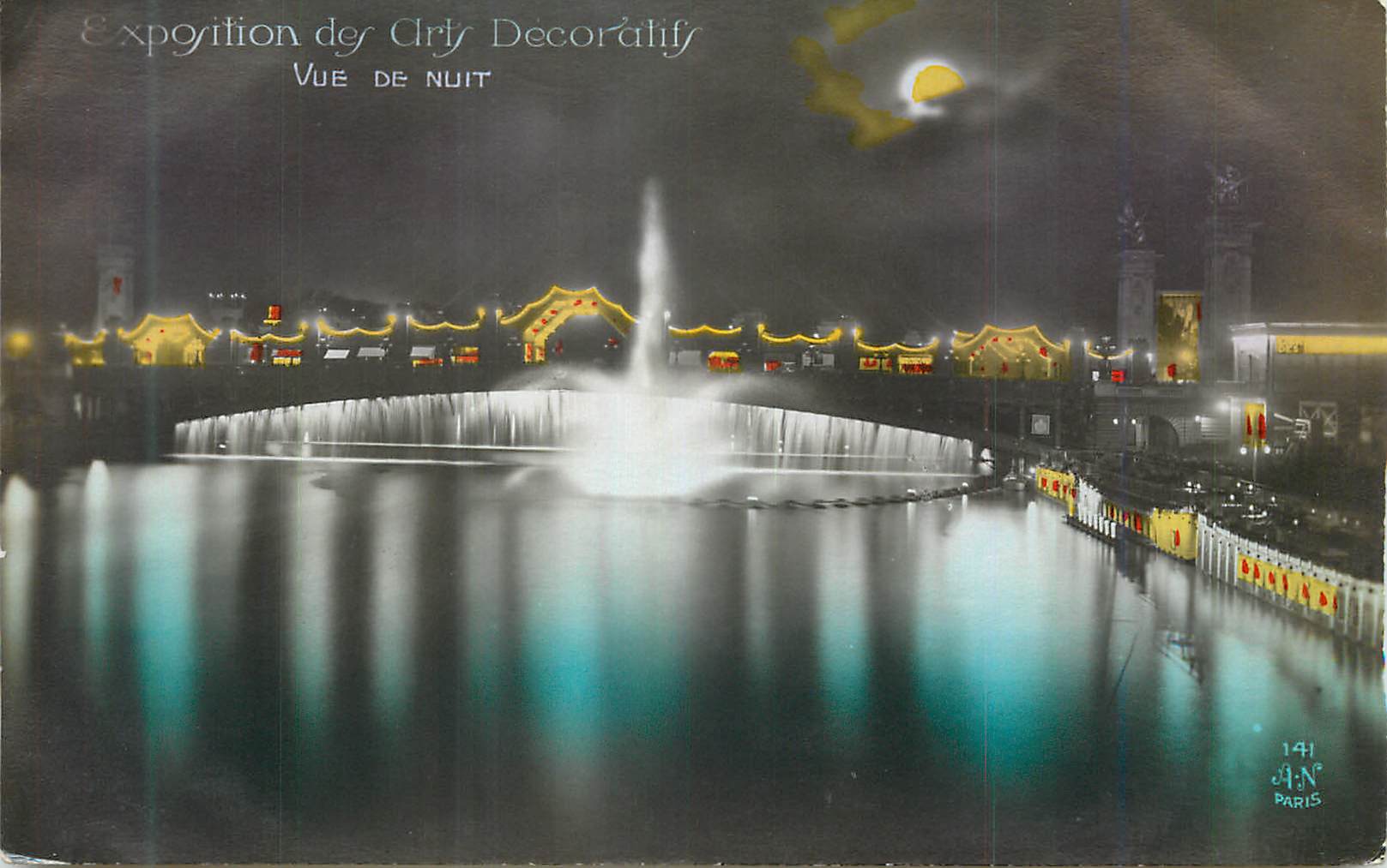 CPM Exposition des Arts Decoratifs Vue de Nuit Paris