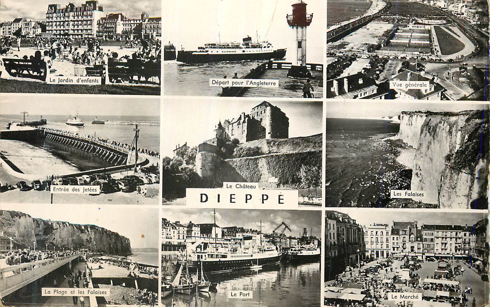 CPM Dieppe Le jardin d'enfants Bateau Vue generale
