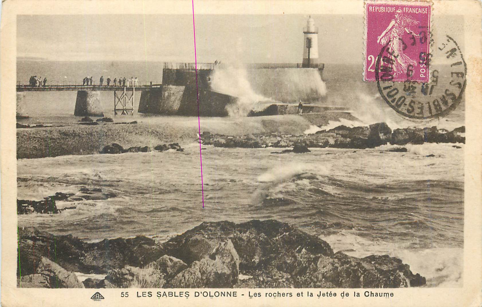 CPA Les Sables de Olonne Les rochers et la Jetee de la Chaume