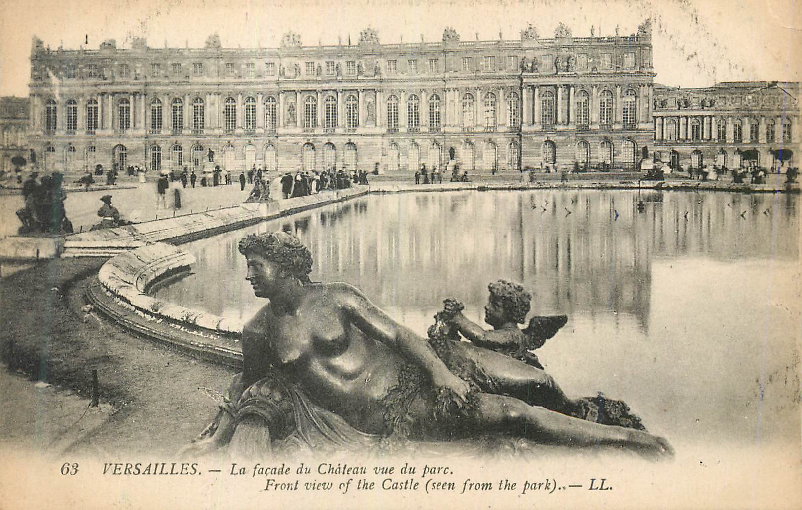 Versailles — La façade du Château vue du parc — LL, n°63