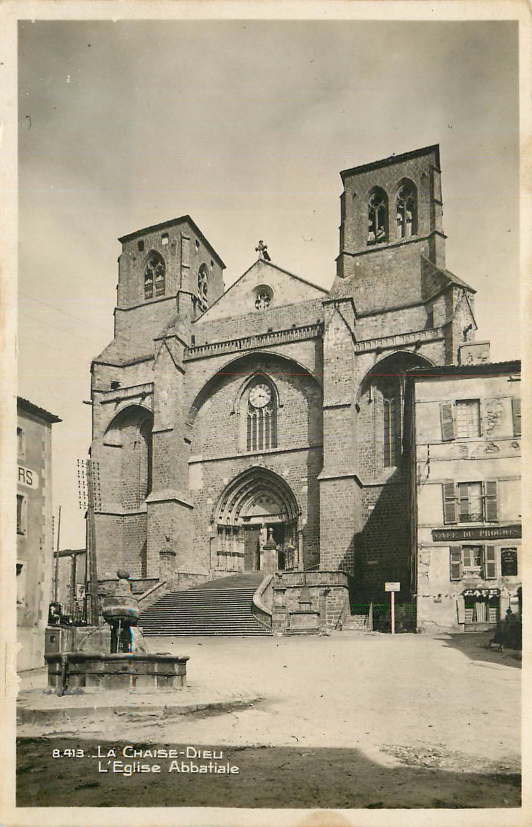 CPM La Chaise Dieu L Eglise Abbatiale Cure d air E Eglise abbatiale