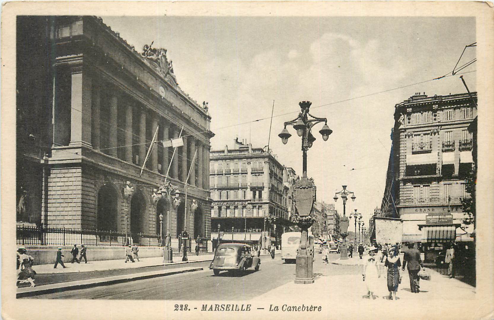 CPM Marseille La Canebiere Automobile