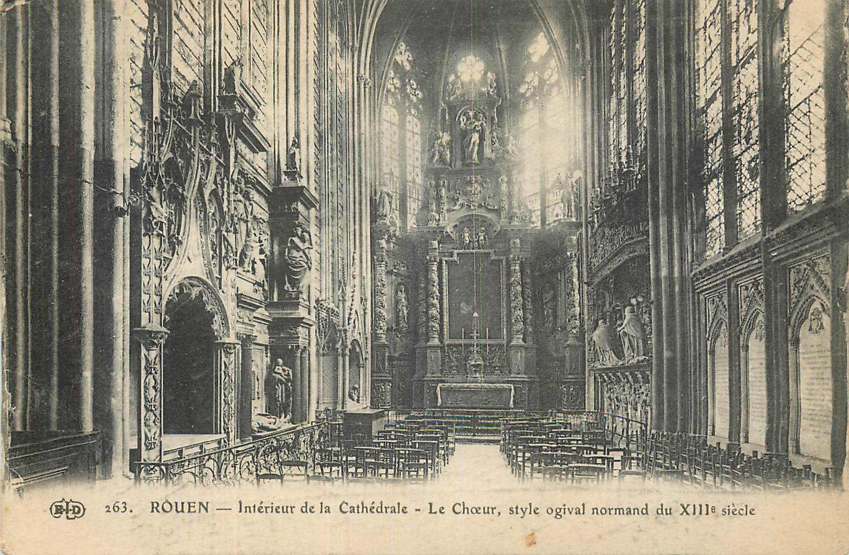 CPA Rouen Interieur de la Cathedrale Le Choeur style ogival normand du xiii siecle