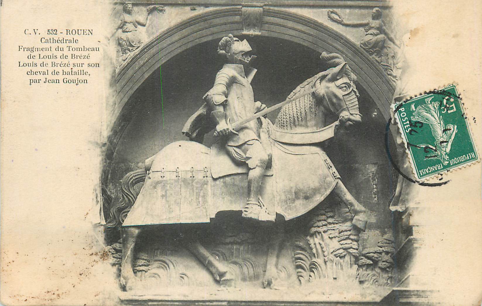 CPA Rouen Cathedrale Fragment du Tombeau de Louis de Breze