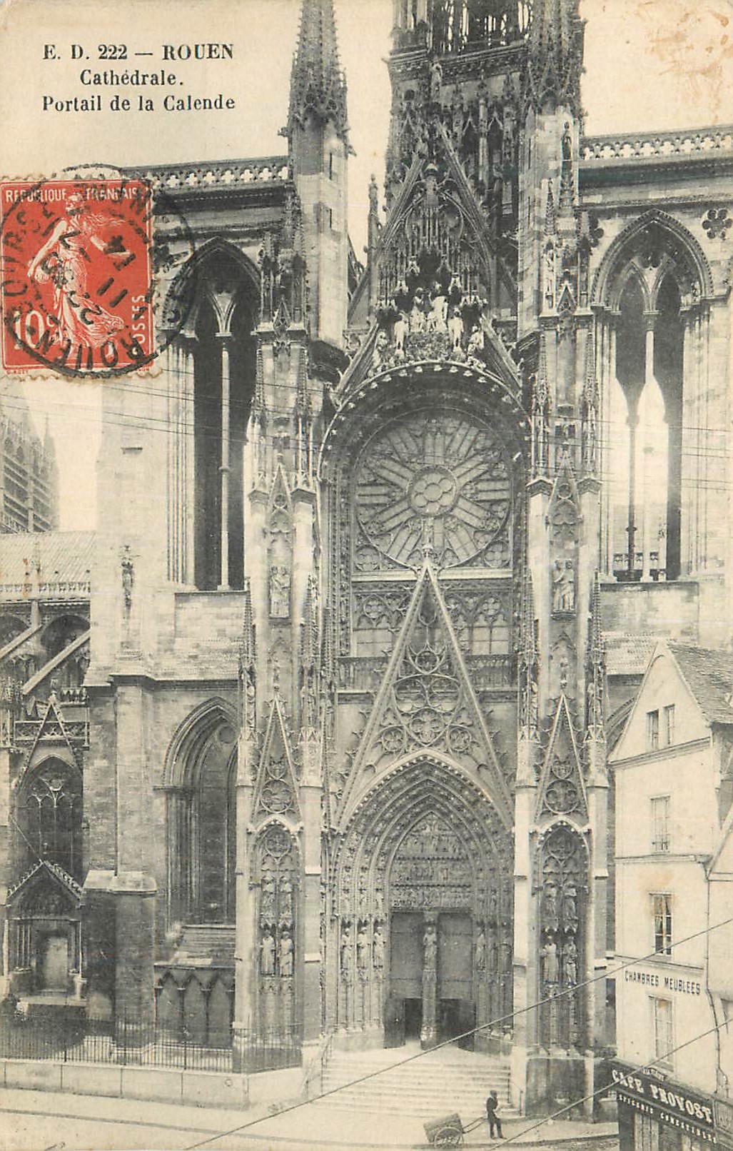 CPA Rouen Cathedrale Portail de la Calende