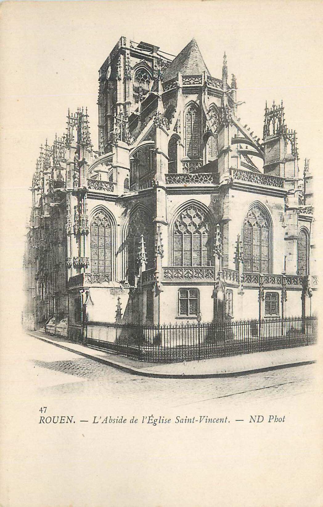 CPA Rouen L Abside de l Eglise Saint Vincent