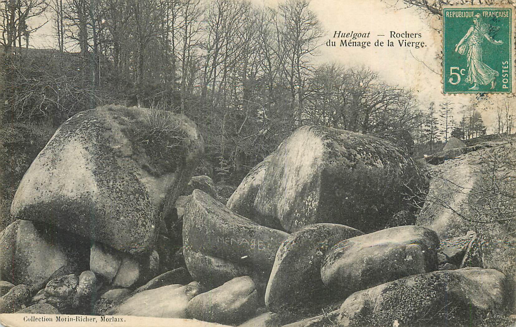 CPA Huelgoat Rochers du Menage de la Vierge