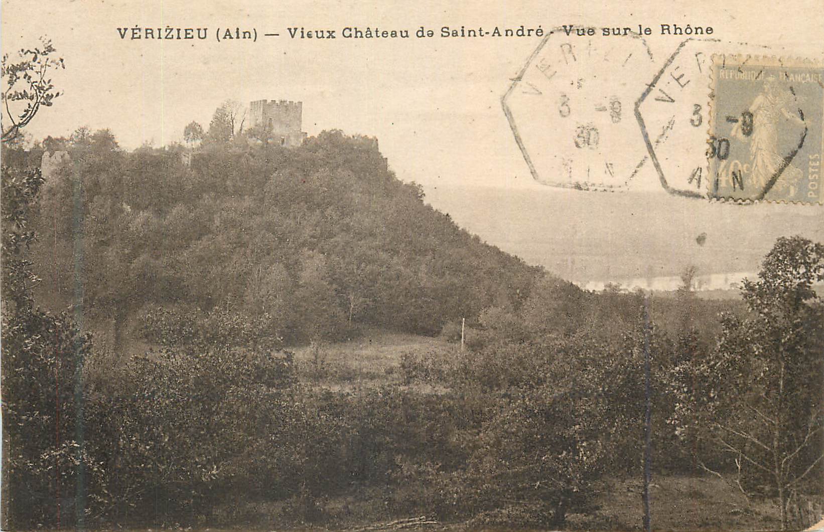 CPA Verizieu Ain Vieux Chateau de Saint Andre Vus sur le Rhone
