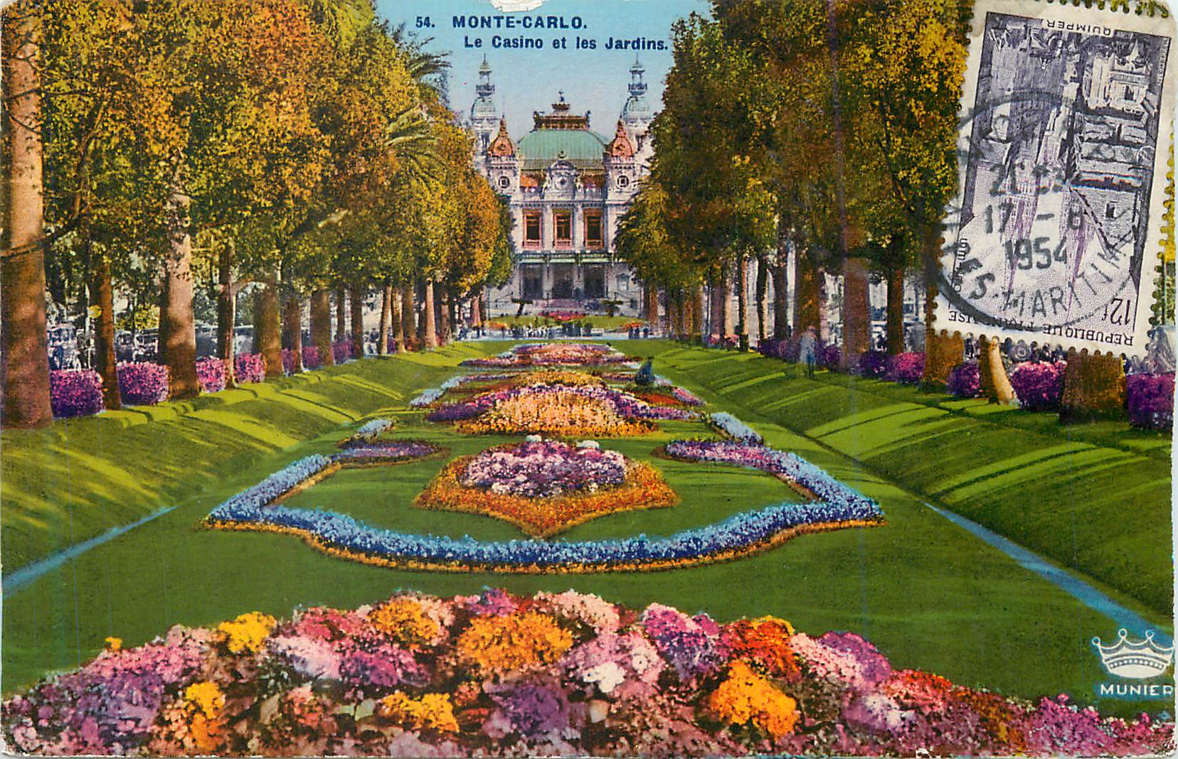 CPA Monte Carlo Le Casino et les Jardins
