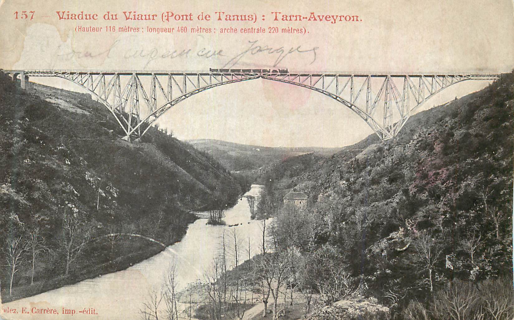 CPA Viaduc du Viaur Pont de Tanus Tarn Aveyron