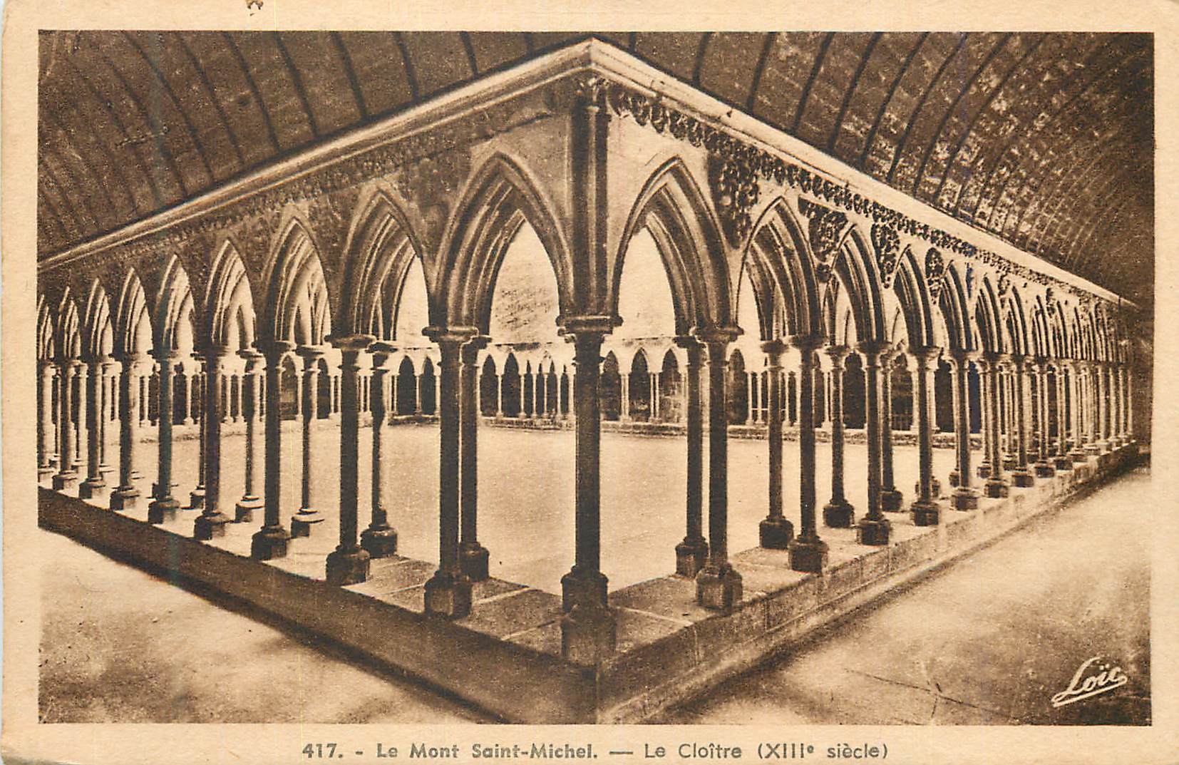 Le Mont-Saint-Michel — Le Cloître (XIIIe siècle) — Loir, n° 417