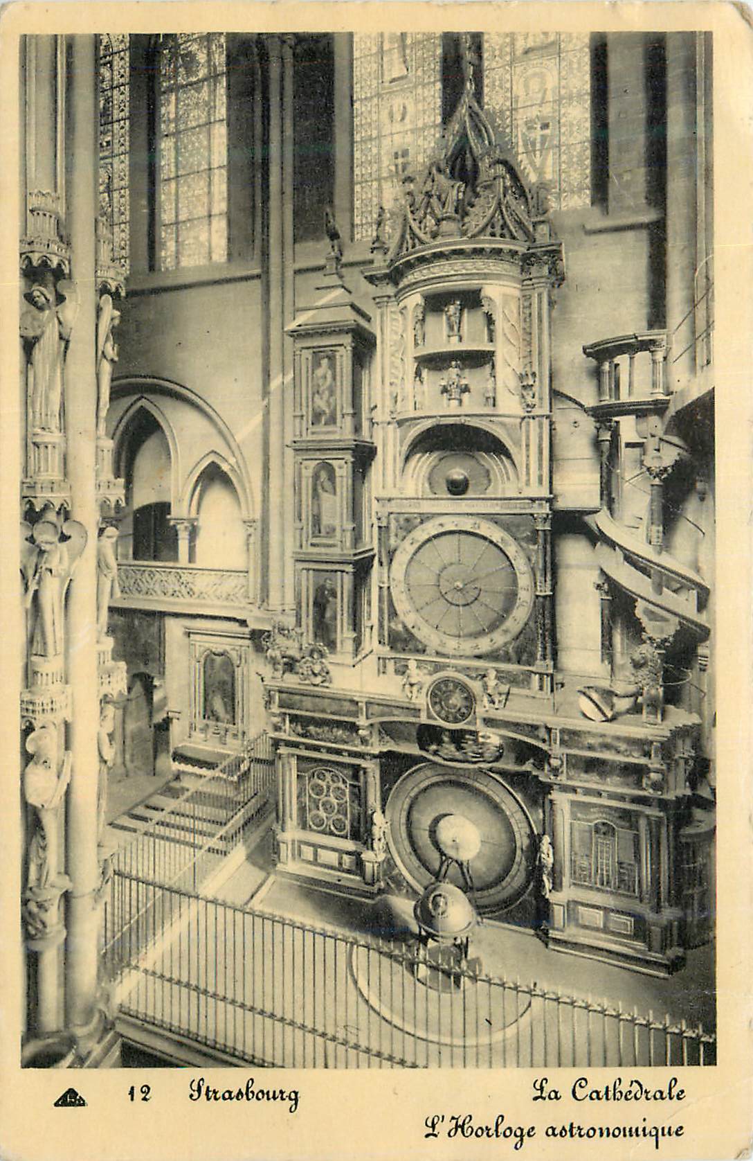 Straßburg — Die Kathedrale — Die astronomische Uhr — Unbekannter Verlag, Nr. 12