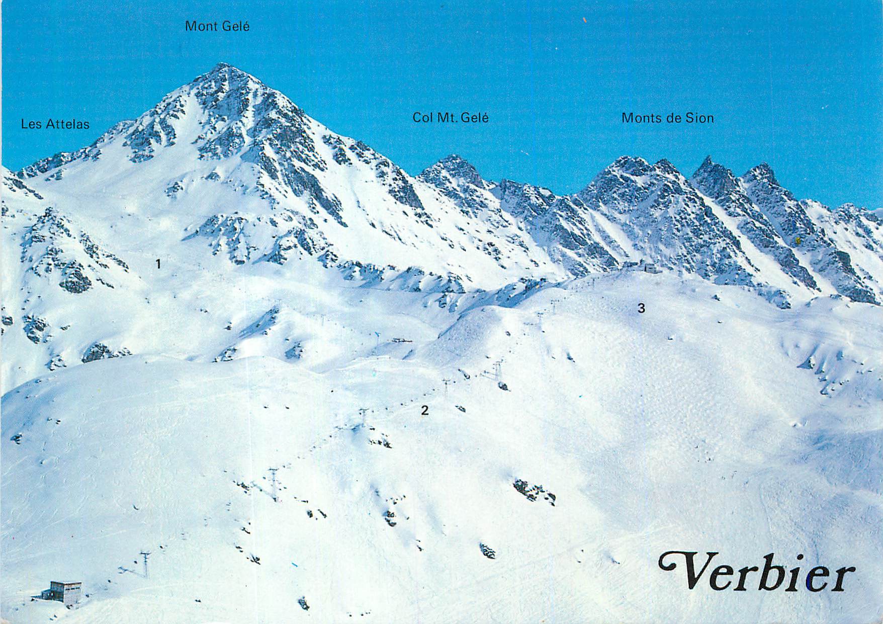 CPM Verbier Vue aerienne des champs de ski de Verbier Valais Ch tele des Attelas tele Fontanet station les Ruinettes